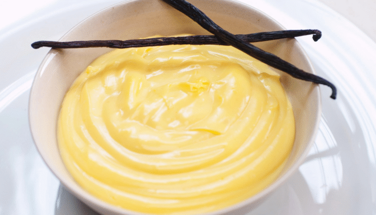 Crème anglaise réussie