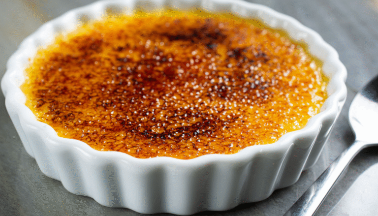 Crème brûlée dorée à la vanille